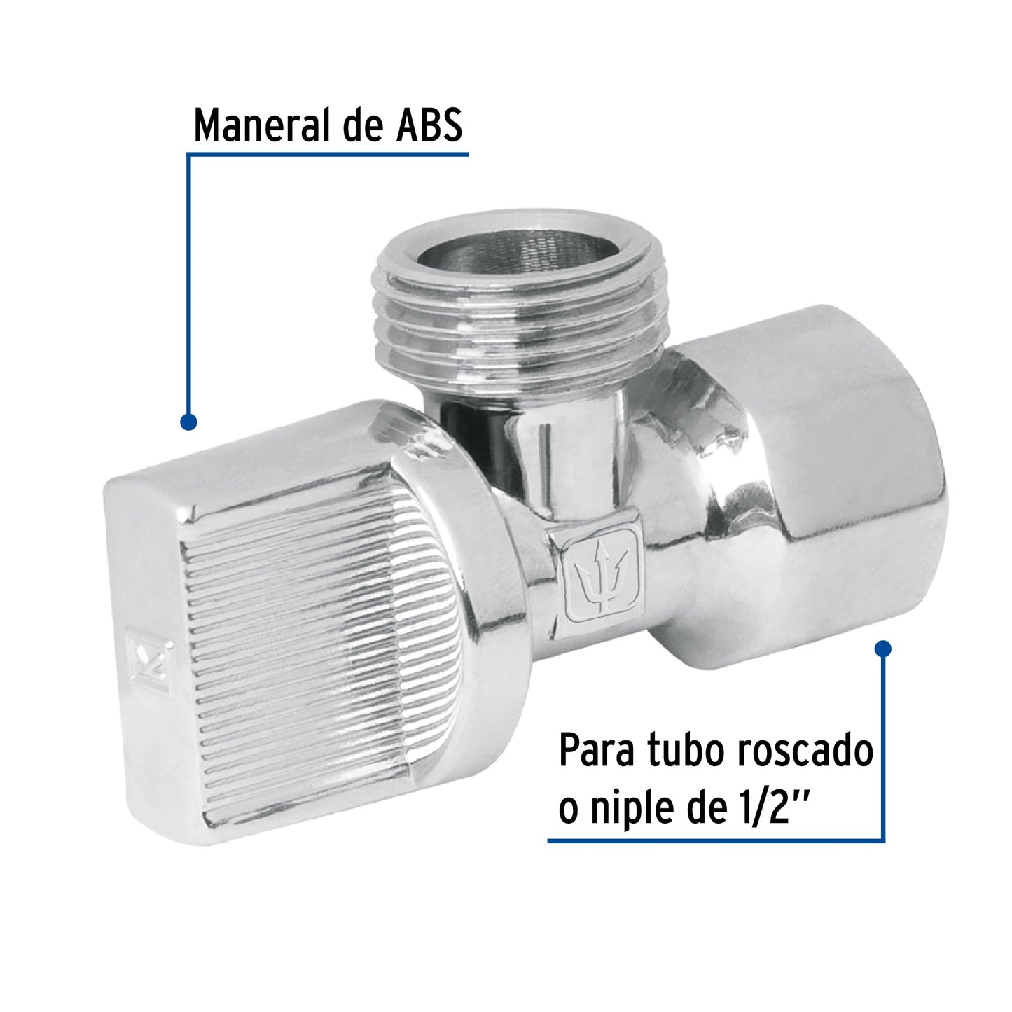 LLAVE ANGULAR 1/2" X 1/2", 1/4 DE VUELTA FOSET ANG-01