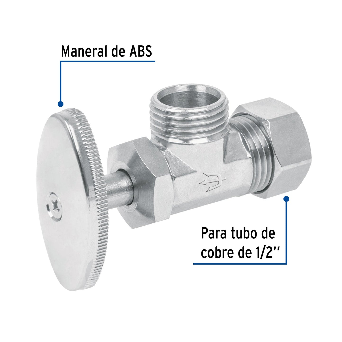 LLAVE ANGULAR 1/2" X 1/2" DE COMPRESION TIPO BARRILITO FOSET ANG-03