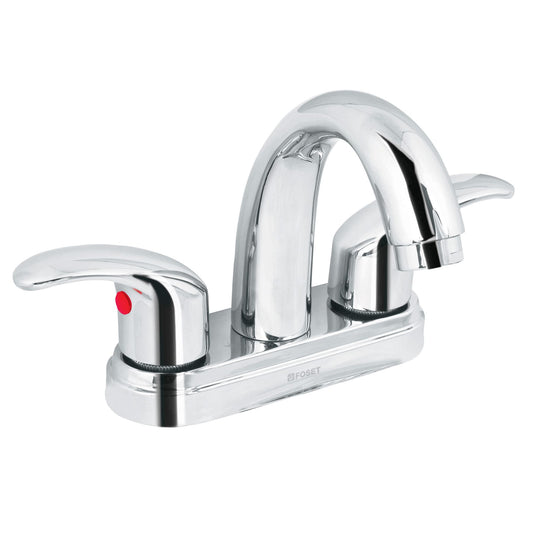 MEZCLADORA LAVABO MANERALES PALANCA CUELLO ALTO ACERO INOXIDABLE AGUA