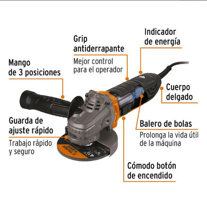 ESMERILADORA ANGULAR 4-1/2" 850W ERGO-4580