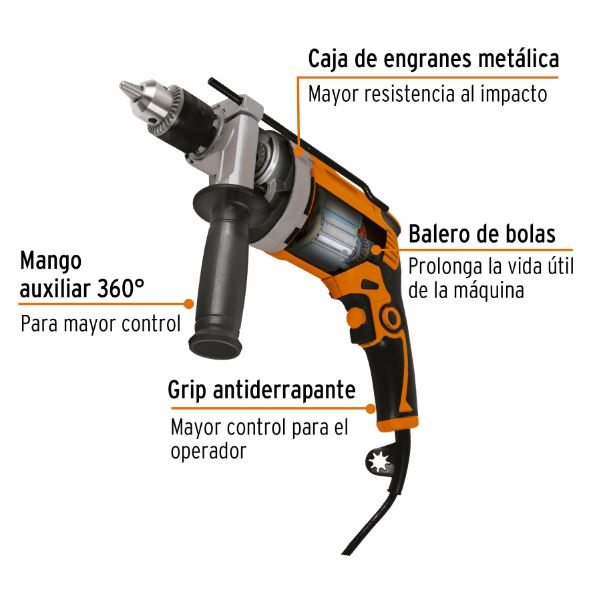 ROTOMARTILLO 1/2" 850W, PROFESIONAL, TRUPER (ROTO-1/2A9)