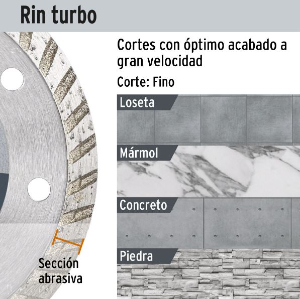 DISCO DIAMANTE RIN TURBO , 4-1/2 DID-245