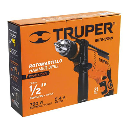 ROTOMARTILLO 1/2" 750W, PROFESIONAL, TRUPER (ROTO-1/2A8)