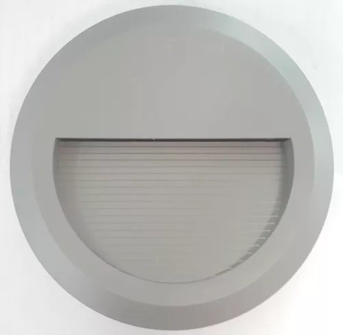 Luminario De Cortesía Para Muro Lámpara Luz Cálida Gris 2W 100-240V 30K LMSR2WG