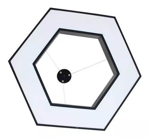 CANDIL HEXAGONAL COLGANTE SUSPENDIDO DE 72W LUZ FRIA LED LUMICRAFT BGLJ72W INCLUYE TENSORES PARA COLGAR