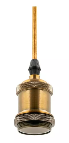 Holder Colgante Vintage Decorativo Dorado Oro 100-240V E26/E27 LDT3/ORO HOLDER LUMICRAFT