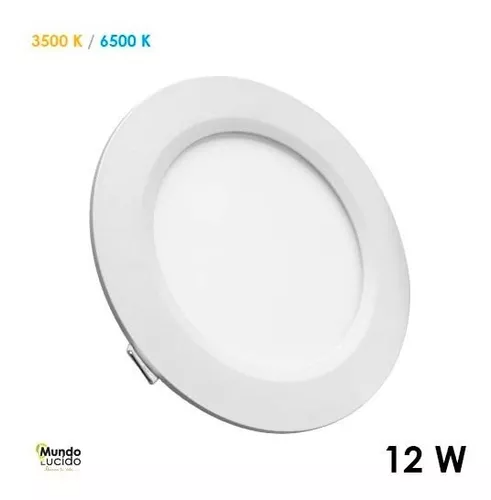 Panel Slim LED Empotrable Luz Fría Foco Spot 12W 100-240V 800LM 65K Mbtd12