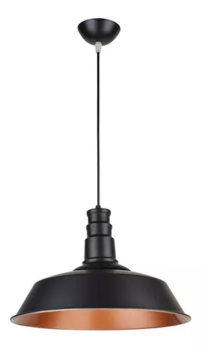 CANDIL COLGANTE NEGRO DE ALUMINIO BASE E26 51777 SUSPENDIDO