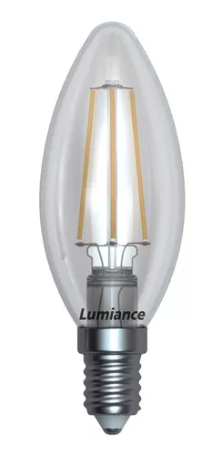 Foco LED E12 Vela Vintage Filamento Humo 4W 120V 360LM 22K