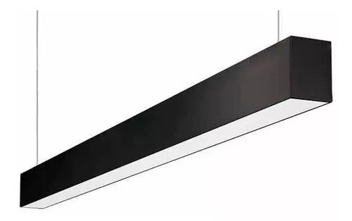 GABINETE LED COLGANTE LINEAL 45W AL NEGRO LUZ CALIDA 1.2 METRO