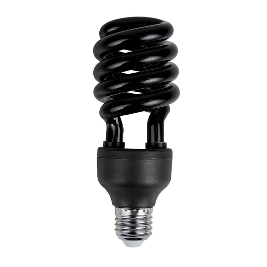 FOCO LED ESPIRAL NEGRO 20W 100-127V LUZ NEGRA/UV E27 HEL-20W/BLB