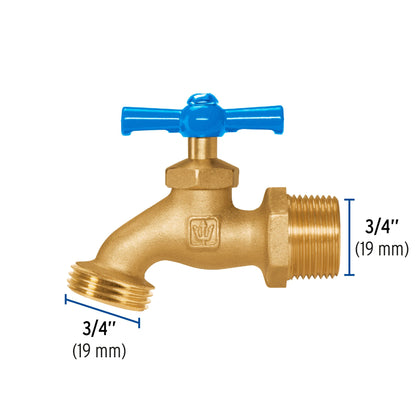 LLAVE PARA MANGUERA DE LATON 180 GR ENTRADA 3/4" FOSET LLJ-180