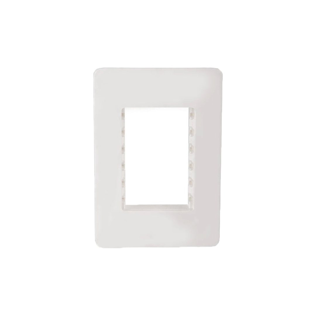 PLACA BLANCA 3 MODULOS CHASIS BLANCO ESTEVEZ UNNO N1373-BL